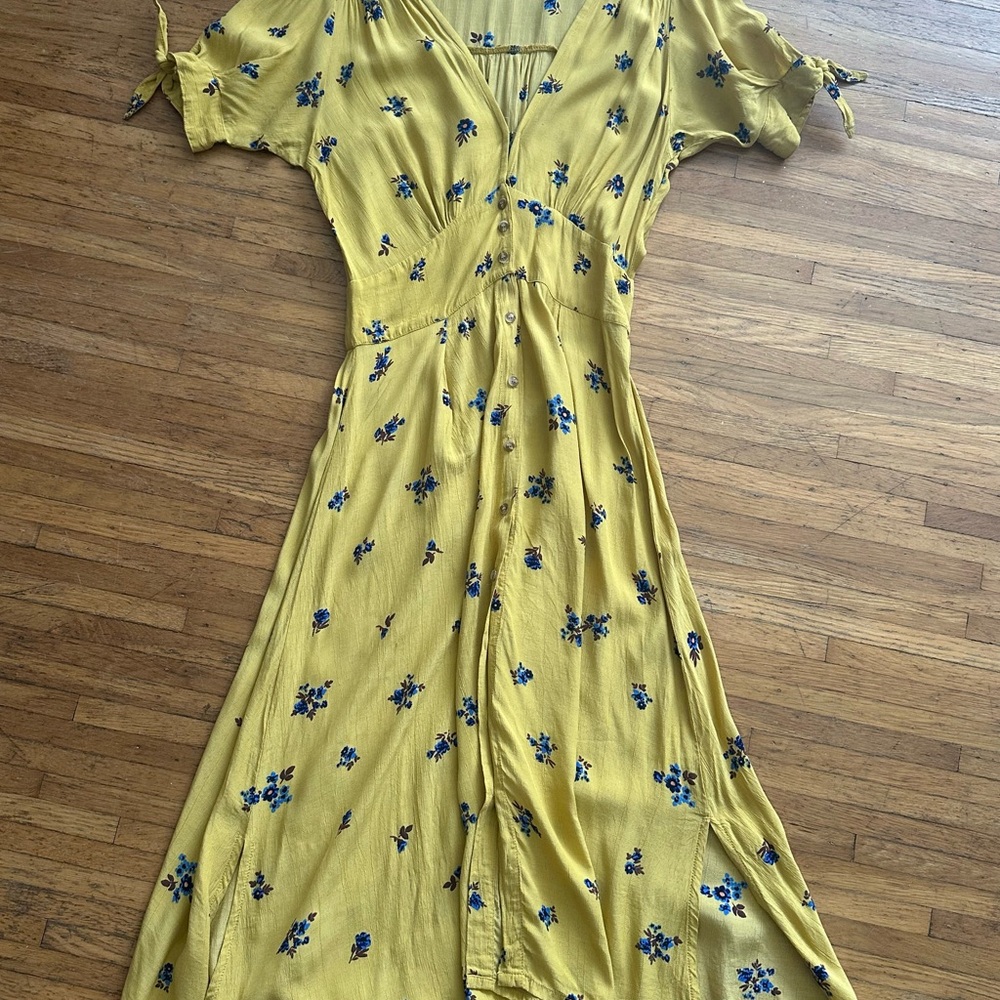 Floral Yellow Faithfull The Brand Midi Dress - Picture 6 of 8